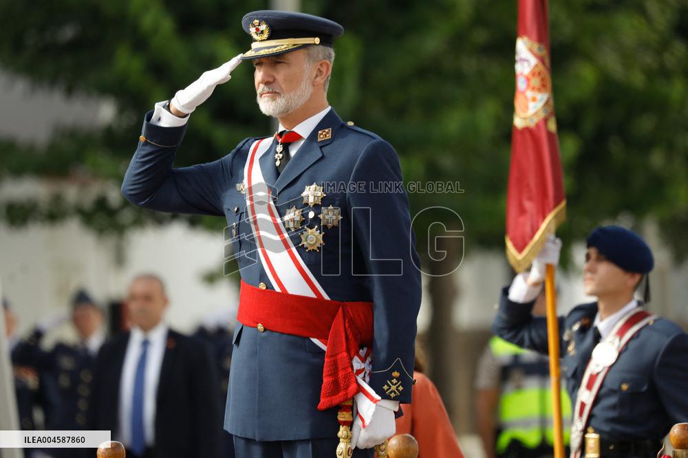 King Felipe VI during the delivery of Royal Dispatches at the General Air and Space Academy - San Javier