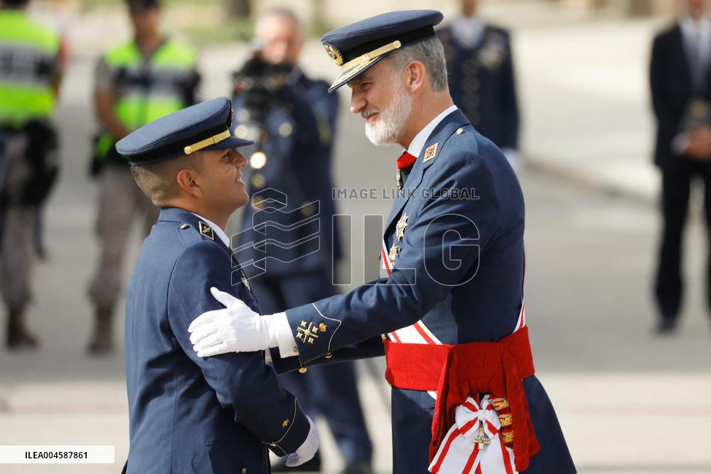 King Felipe VI during the delivery of Royal Dispatches at the General Air and Space Academy - San Javier