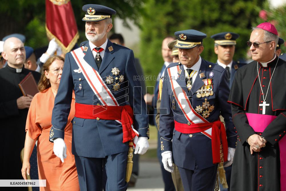 King Felipe VI during the delivery of Royal Dispatches at the General Air and Space Academy - San Javier