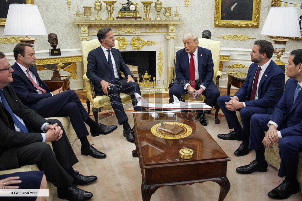 US President Donald Trump meets with NATO Secretary General Mark Rutte - Washington