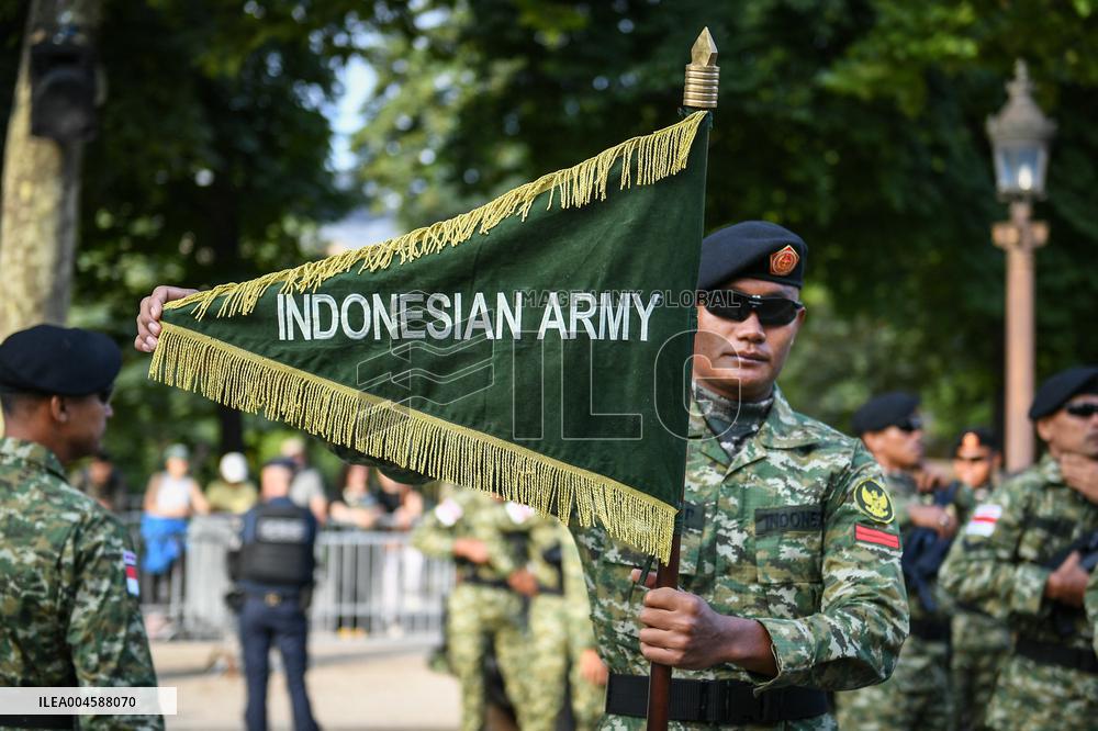 Indonesian army preparation on Bastille Day Pre ceremony in Paris FA