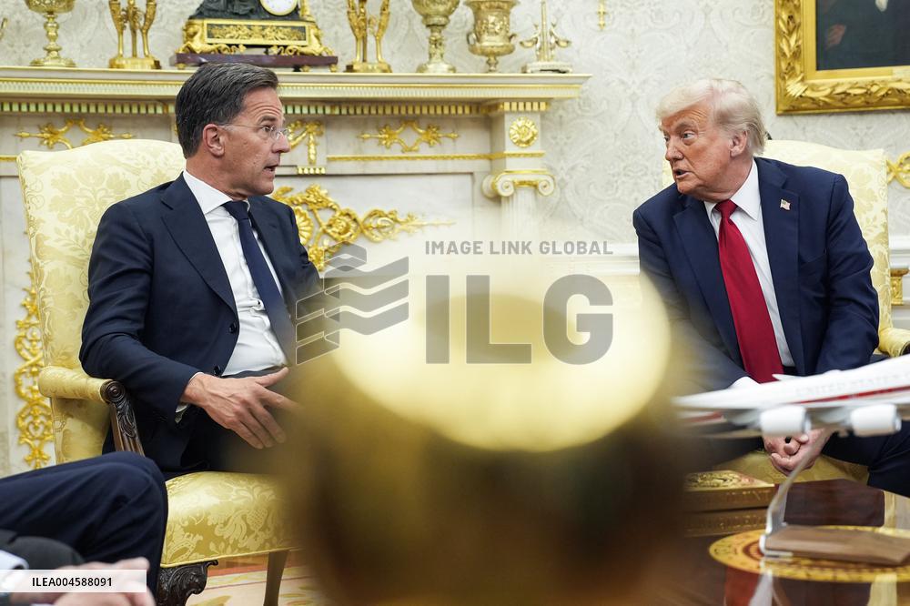 US President Donald Trump meets with NATO Secretary General Mark Rutte - Washington