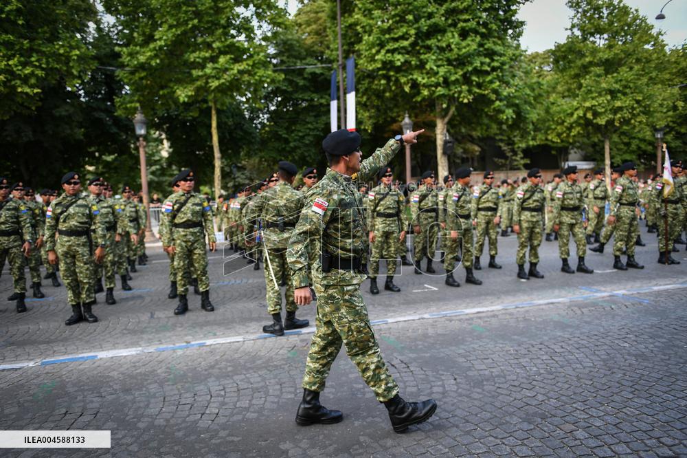 Indonesian army preparation on Bastille Day Pre ceremony in Paris FA