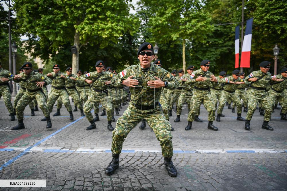 Indonesian army preparation on Bastille Day Pre ceremony in Paris FA