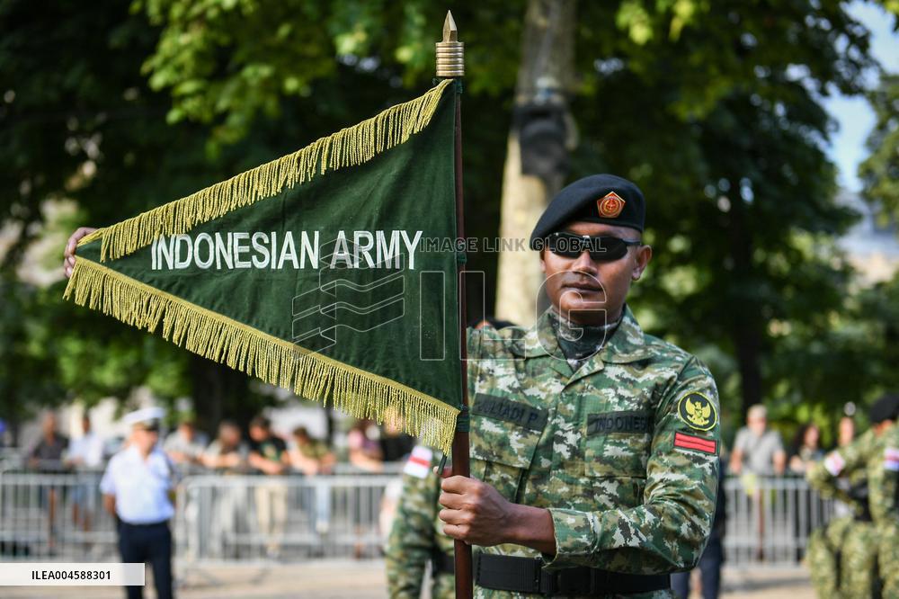 Indonesian army preparation on Bastille Day Pre ceremony in Paris FA