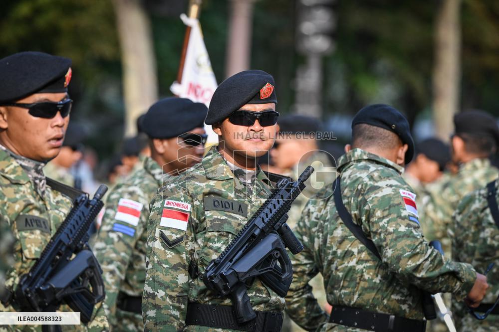 Indonesian army preparation on Bastille Day Pre ceremony in Paris FA