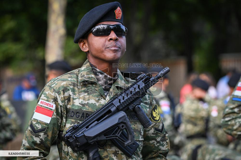 Indonesian army preparation on Bastille Day Pre ceremony in Paris FA