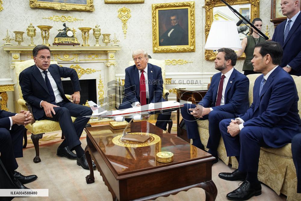 US President Donald Trump meets with NATO Secretary General Mark Rutte - Washington