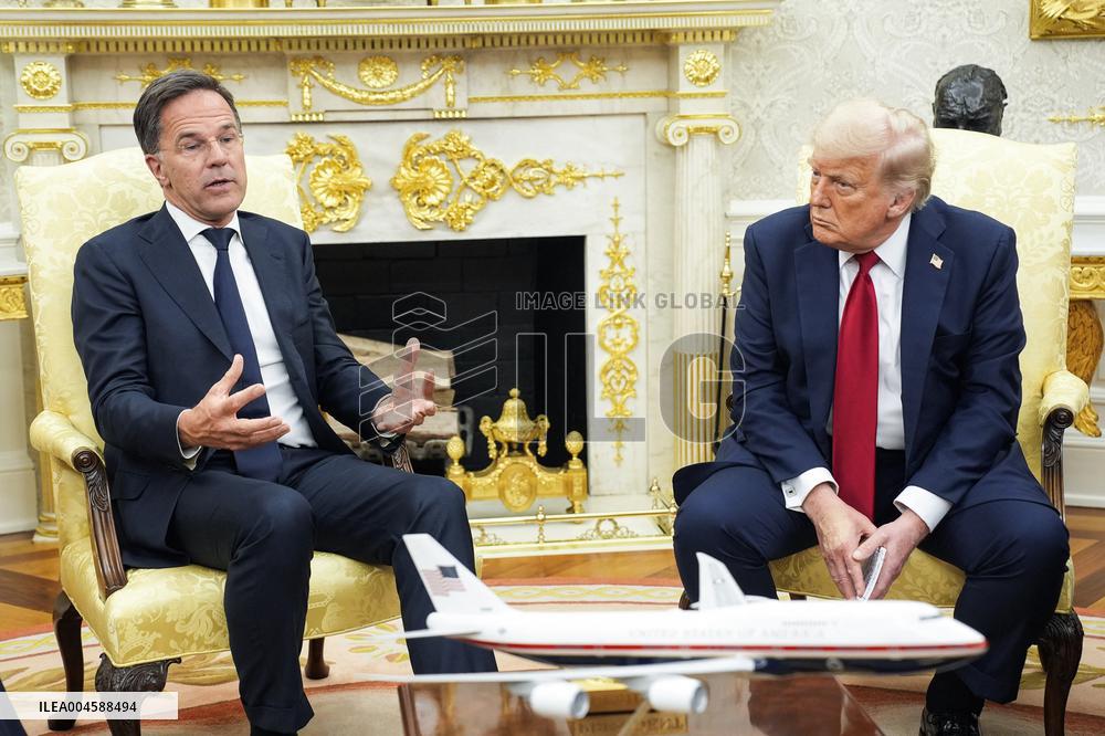 US President Donald Trump meets with NATO Secretary General Mark Rutte - Washington