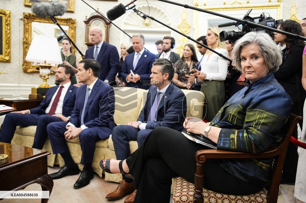 US President Donald Trump meets with NATO Secretary General Mark Rutte - Washington