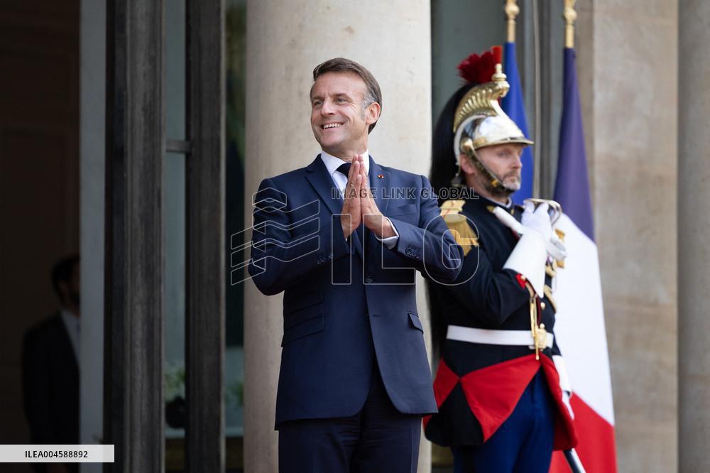 Emmanuel Macron welcomes Indonesian President prior a working diner - Paris