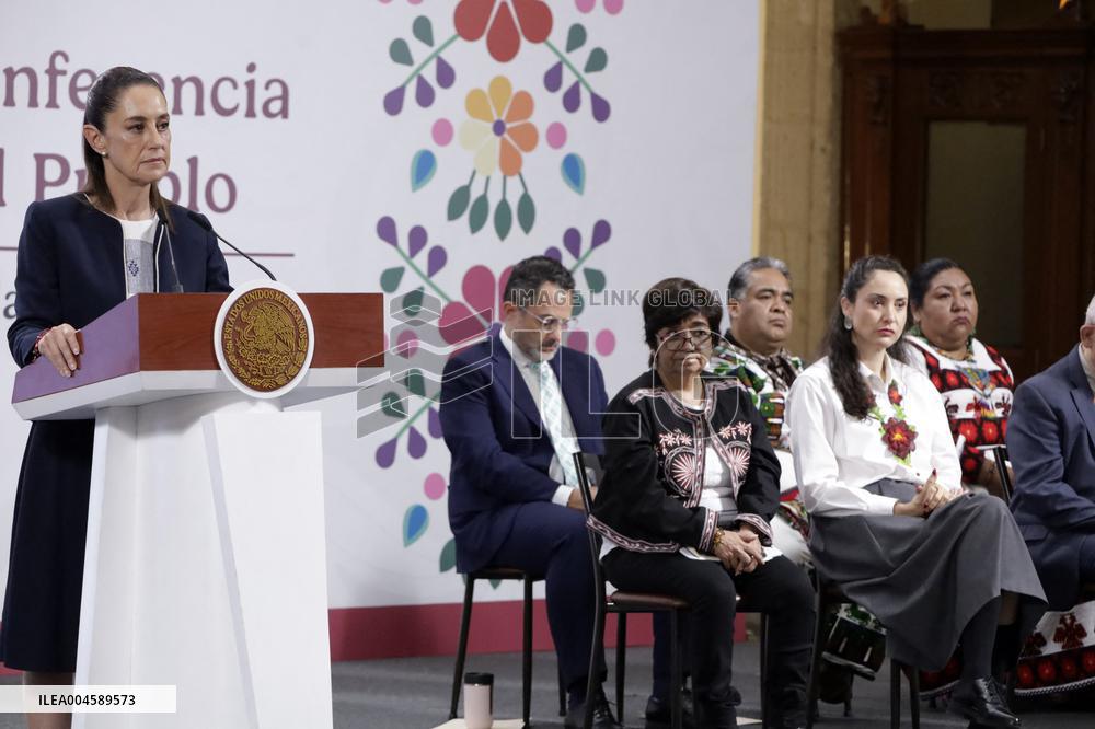 President Claudia Sheinbaum Holds Briefing - Mexico