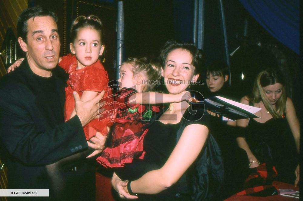 Thierry Ardisson with Beatrice and Daughters - Paris