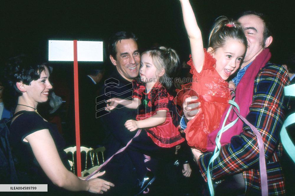 Thierry Ardisson with Beatrice and Daughters - Paris