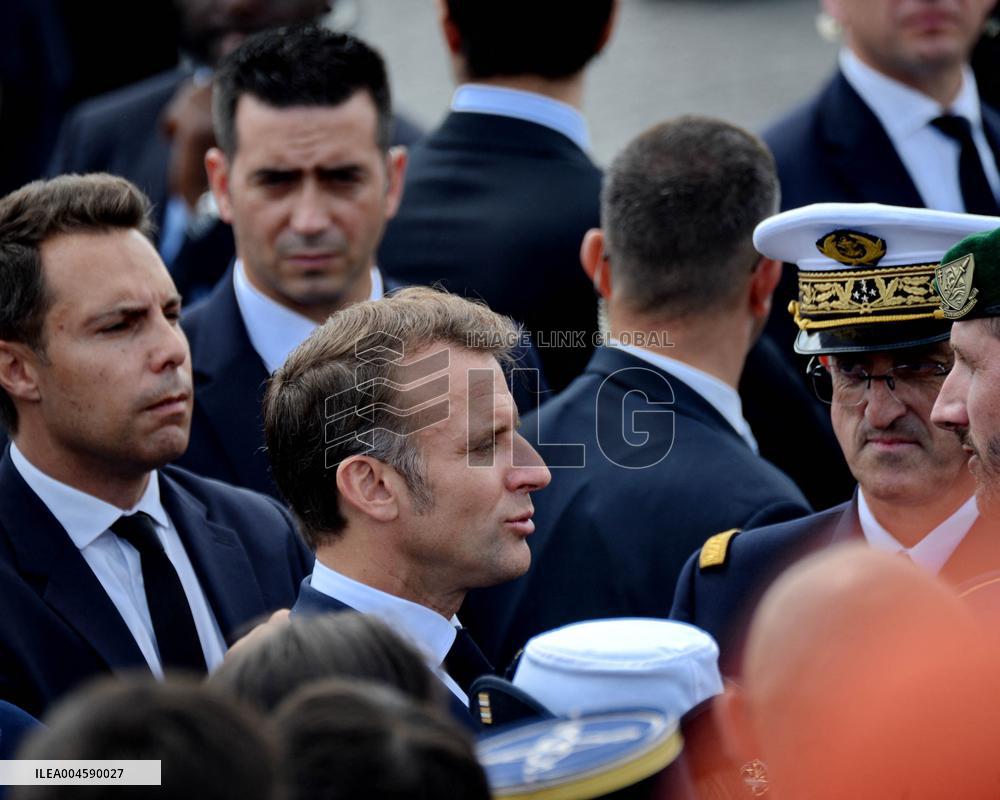 French President Macron At The Bastille Day Parade - Paris