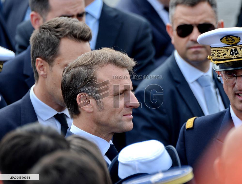 French President Macron At The Bastille Day Parade - Paris