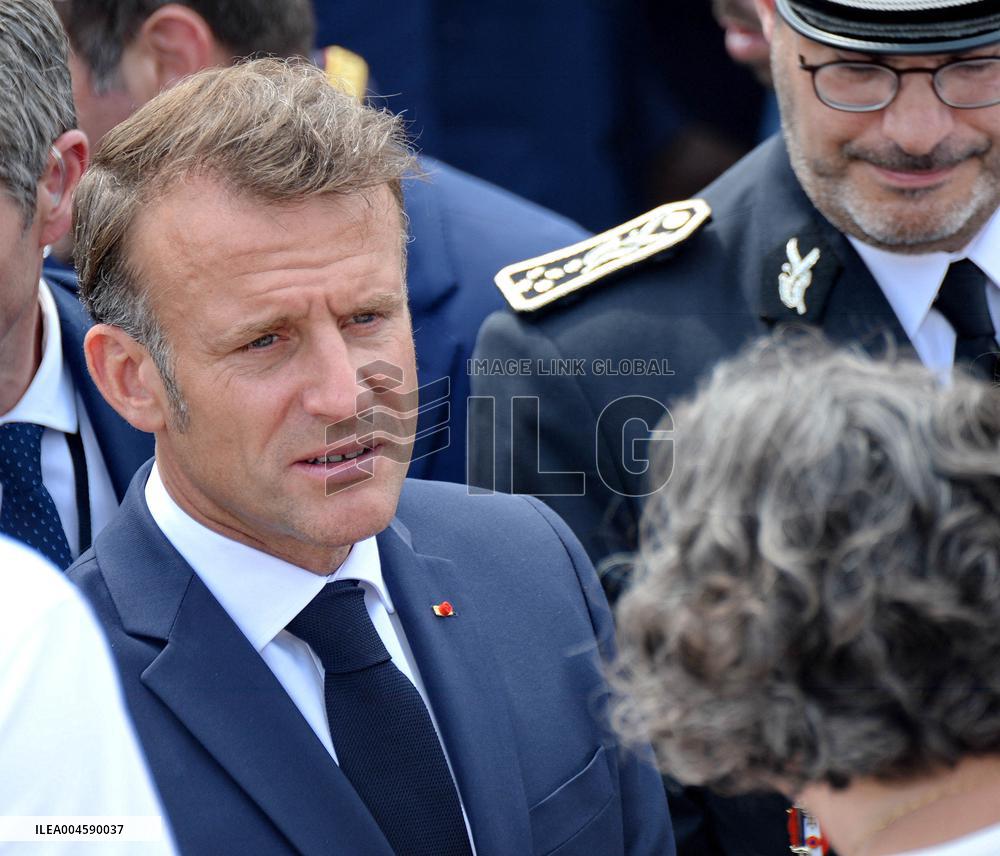 French President Macron At The Bastille Day Parade - Paris
