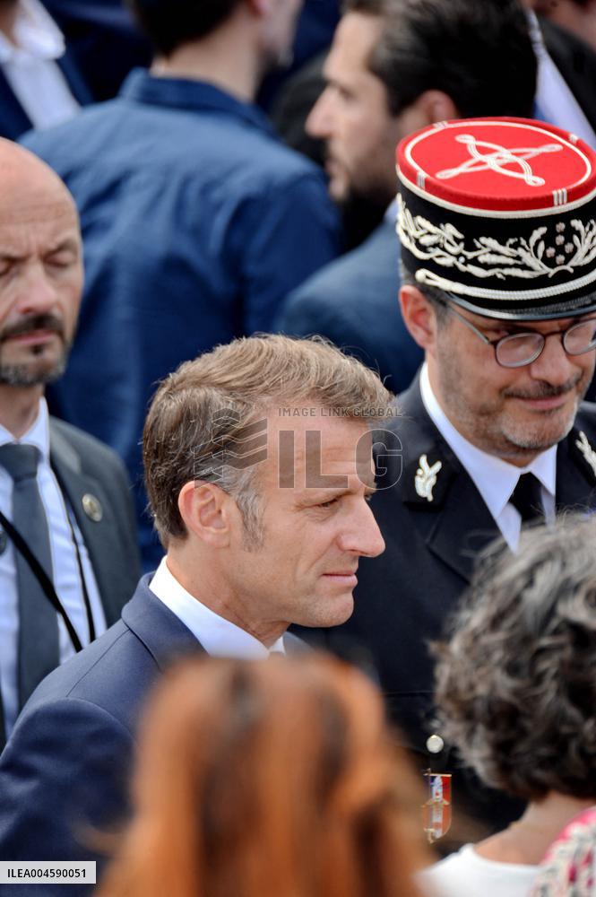 French President Macron At The Bastille Day Parade - Paris