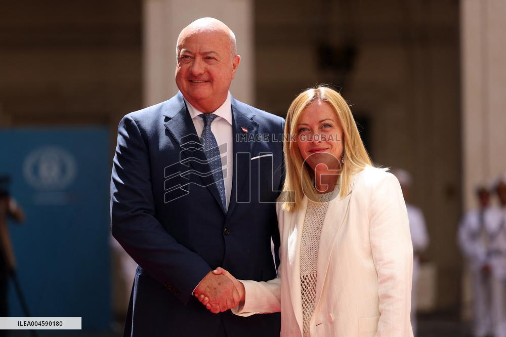 Meloni Meets with Austrian Federal Chancellor Christian Stocker - Rome