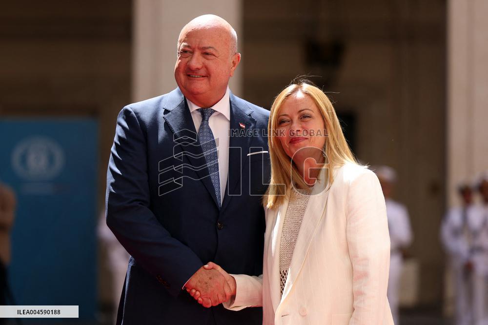 Meloni Meets with Austrian Federal Chancellor Christian Stocker - Rome