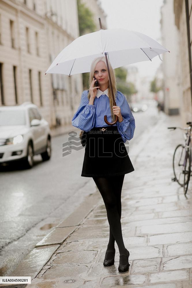 PFW - Patou Outside Arrivals