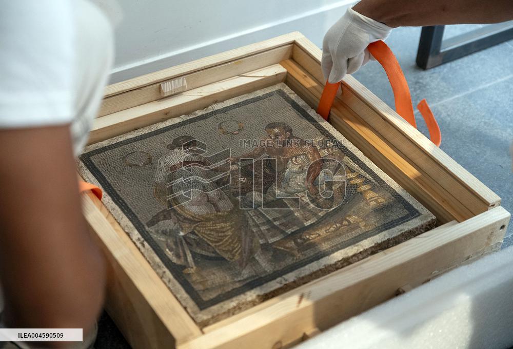 Erotic Roman Mosaic Stolen By Wehrmacht Officer Returns to Pompeii - Italy