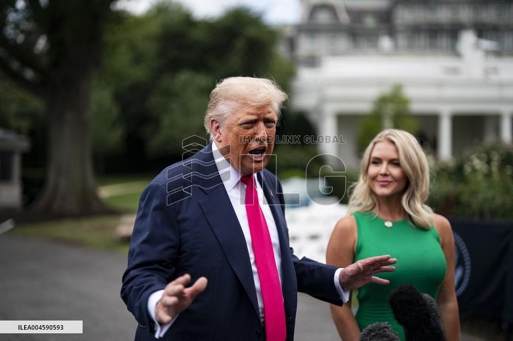 US President Donald Trump boards Marine One
