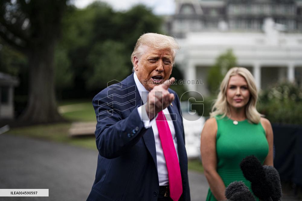 US President Donald Trump boards Marine One