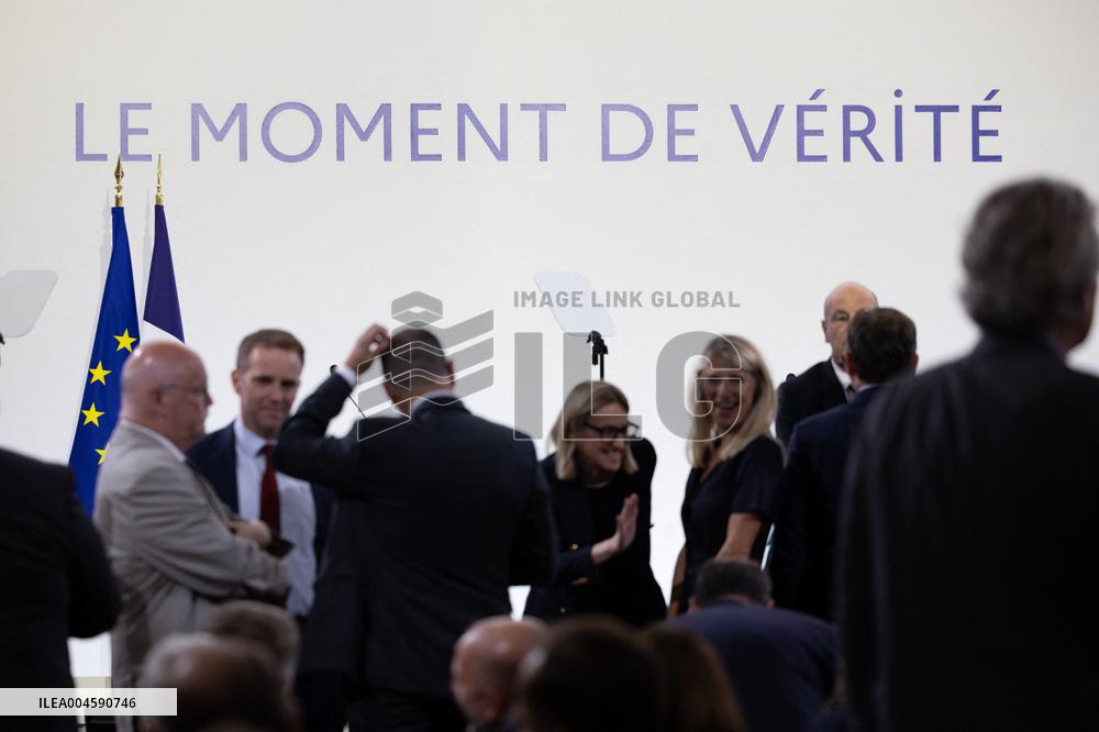 Francois Bayrou unveil the main guidelines of France 2026 budget - Paris