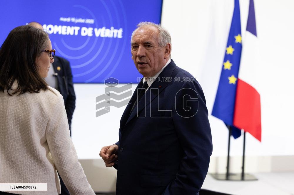 Francois Bayrou unveil the main guidelines of France 2026 budget - Paris