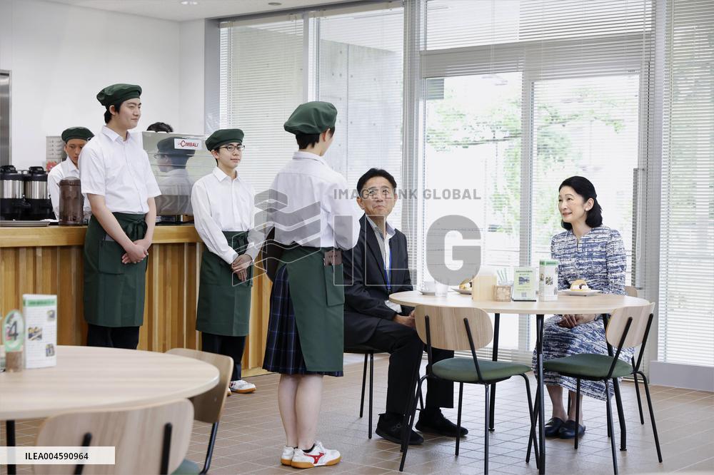 Crown princess visits special needs school in Sendai