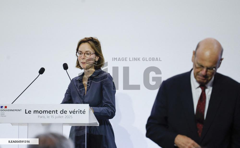 PM Bayrou Unveiling Main Guidelines Of France s 2026 Budget - Paris