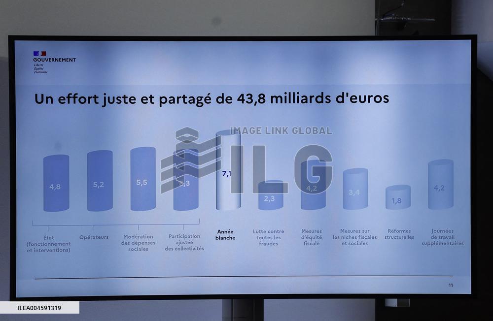 PM Bayrou Unveiling Main Guidelines Of France s 2026 Budget - Paris