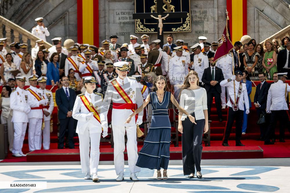 Royal Family Supports Princess Leonor at Flag Swearing Ceremony - Spain