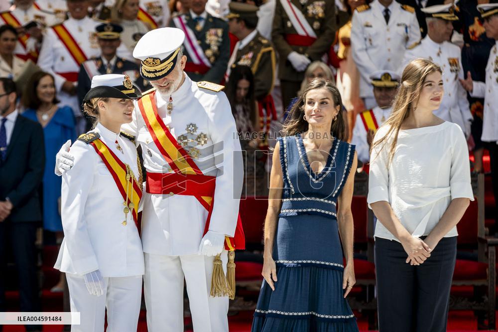 Royal Family Supports Princess Leonor at Flag Swearing Ceremony - Spain