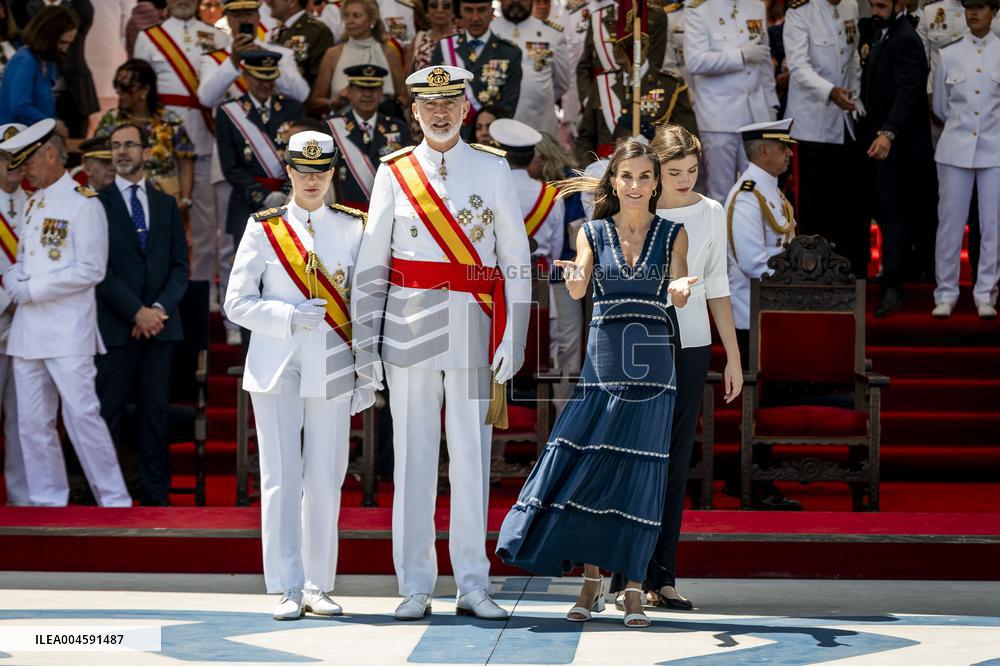 Royal Family Supports Princess Leonor at Flag Swearing Ceremony - Spain