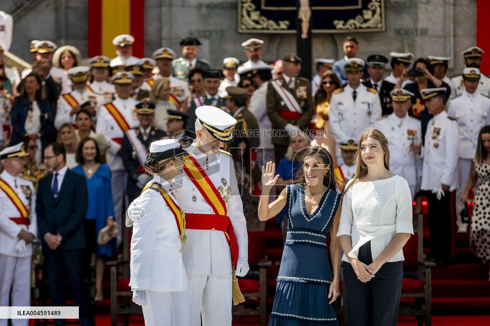 Royal Family Supports Princess Leonor at Flag Swearing Ceremony - Spain