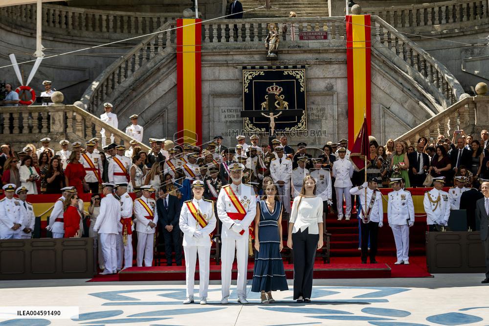 Royal Family Supports Princess Leonor at Flag Swearing Ceremony - Spain