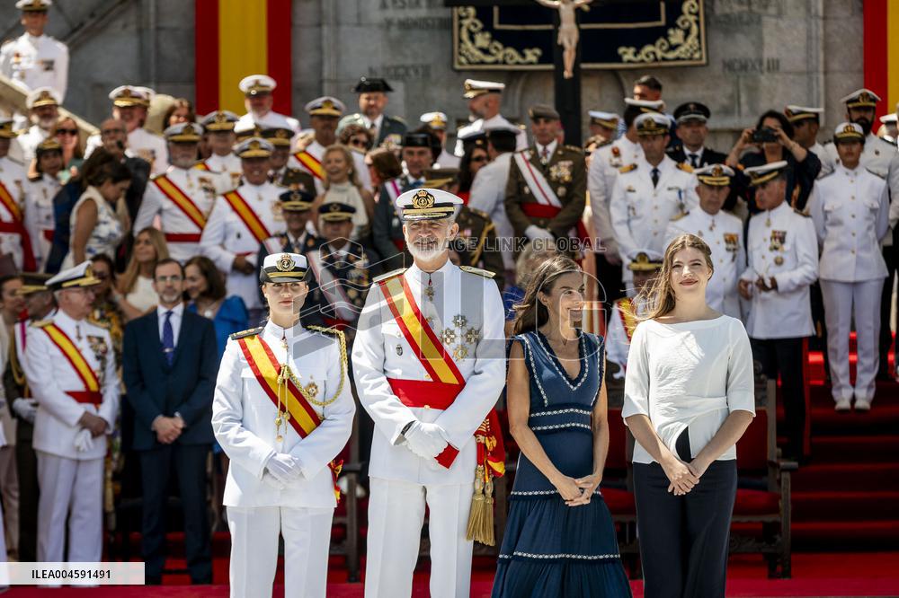 Royal Family Supports Princess Leonor at Flag Swearing Ceremony - Spain