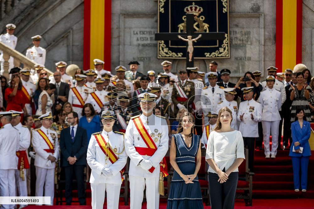 Royal Family Supports Princess Leonor at Flag Swearing Ceremony - Spain