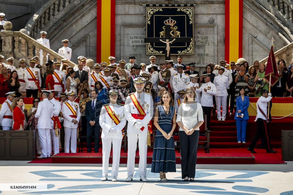 Royal Family Supports Princess Leonor at Flag Swearing Ceremony - Spain