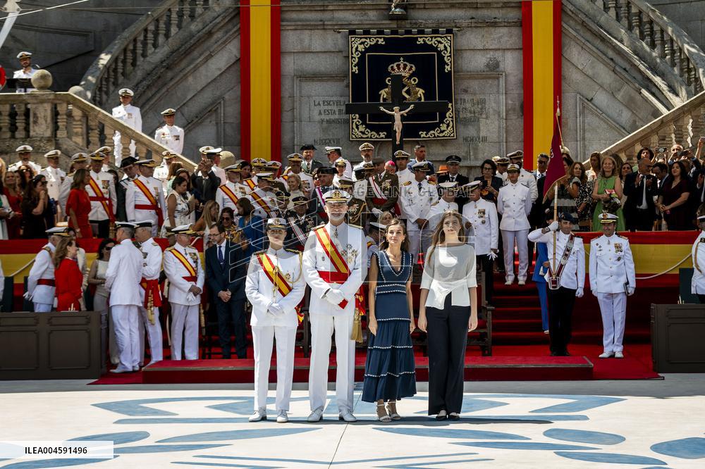 Royal Family Supports Princess Leonor at Flag Swearing Ceremony - Spain