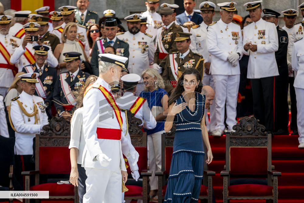 Royal Family Supports Princess Leonor at Flag Swearing Ceremony - Spain