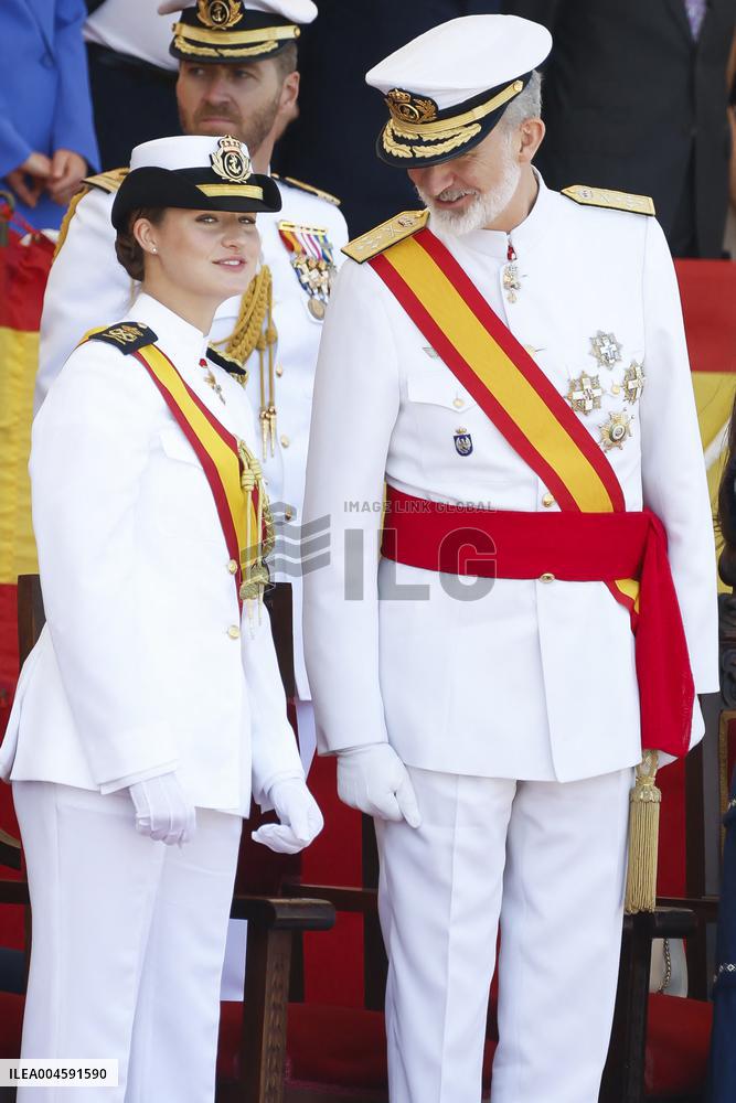 Royal Family Supports Princess Leonor at Flag Swearing Ceremony - Spain
