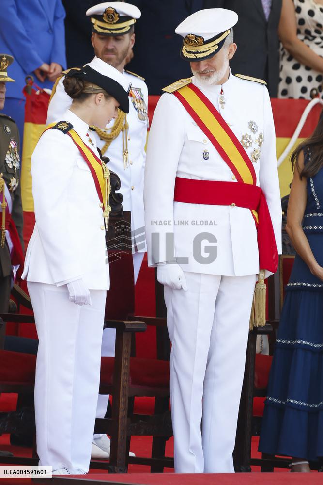 Royal Family Supports Princess Leonor at Flag Swearing Ceremony - Spain