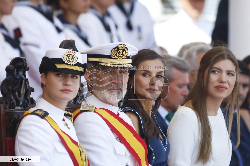 Royal Family Supports Princess Leonor at Flag Swearing Ceremony - Spain