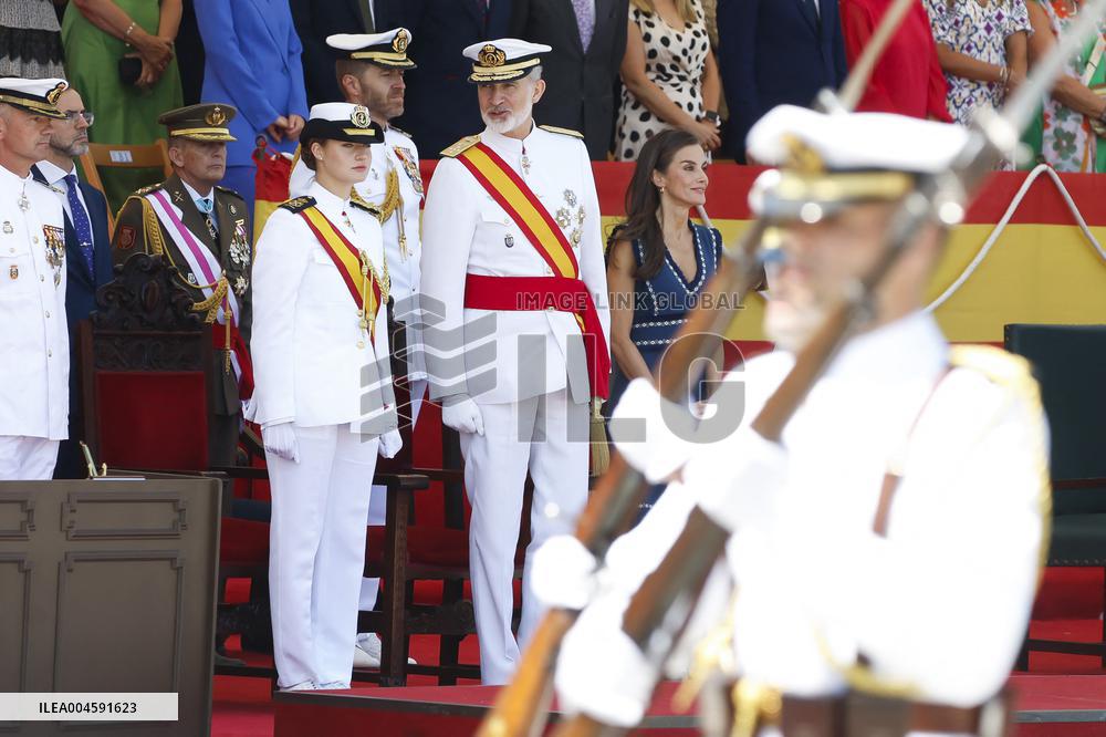 Royal Family Supports Princess Leonor at Flag Swearing Ceremony - Spain
