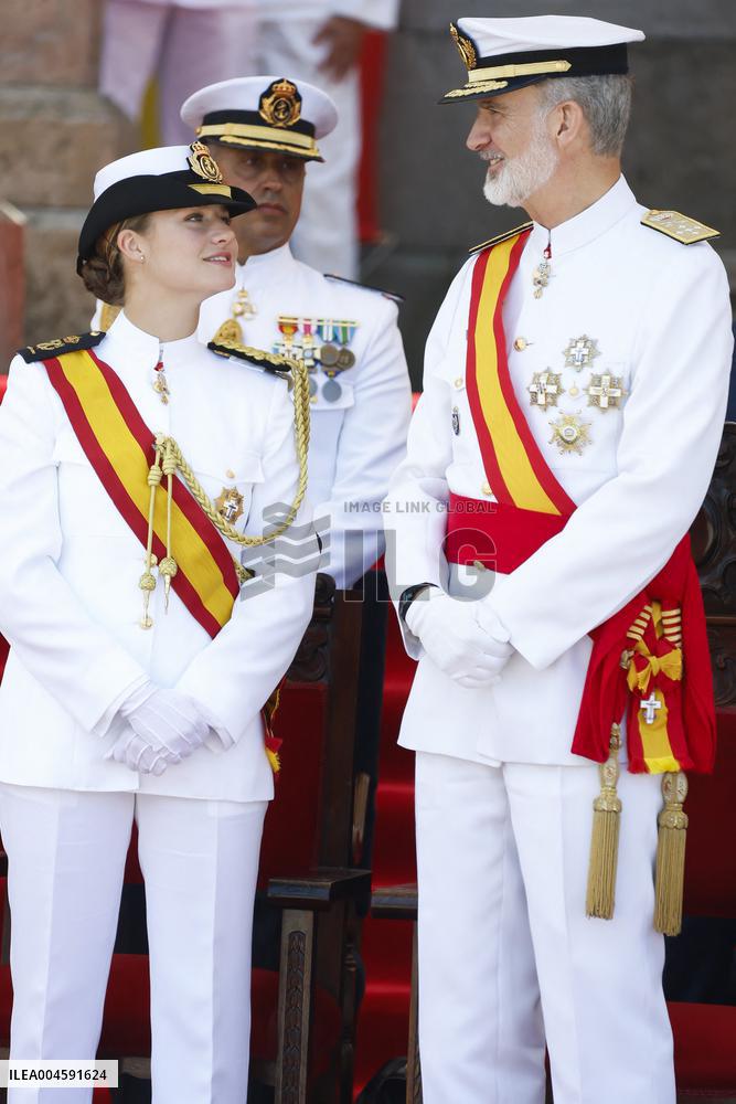 Royal Family Supports Princess Leonor at Flag Swearing Ceremony - Spain