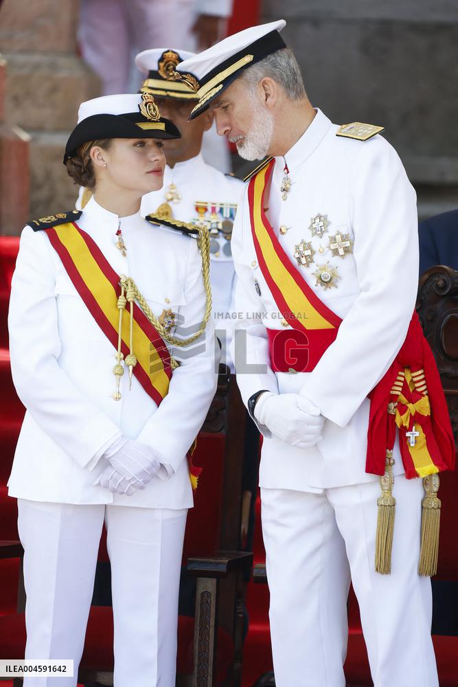 Royal Family Supports Princess Leonor at Flag Swearing Ceremony - Spain