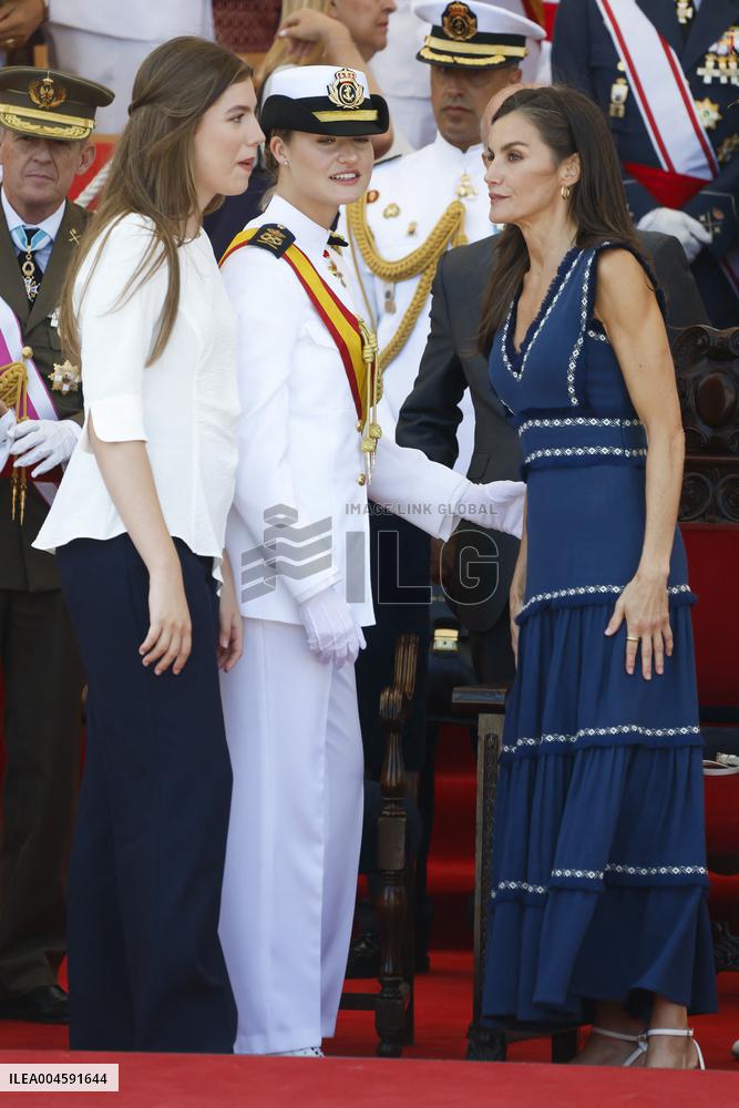 Royal Family Supports Princess Leonor at Flag Swearing Ceremony - Spain